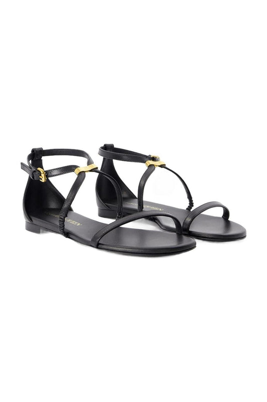 Harness Sandalen - Alexander McQueen - Leder - Schwarz/Gold