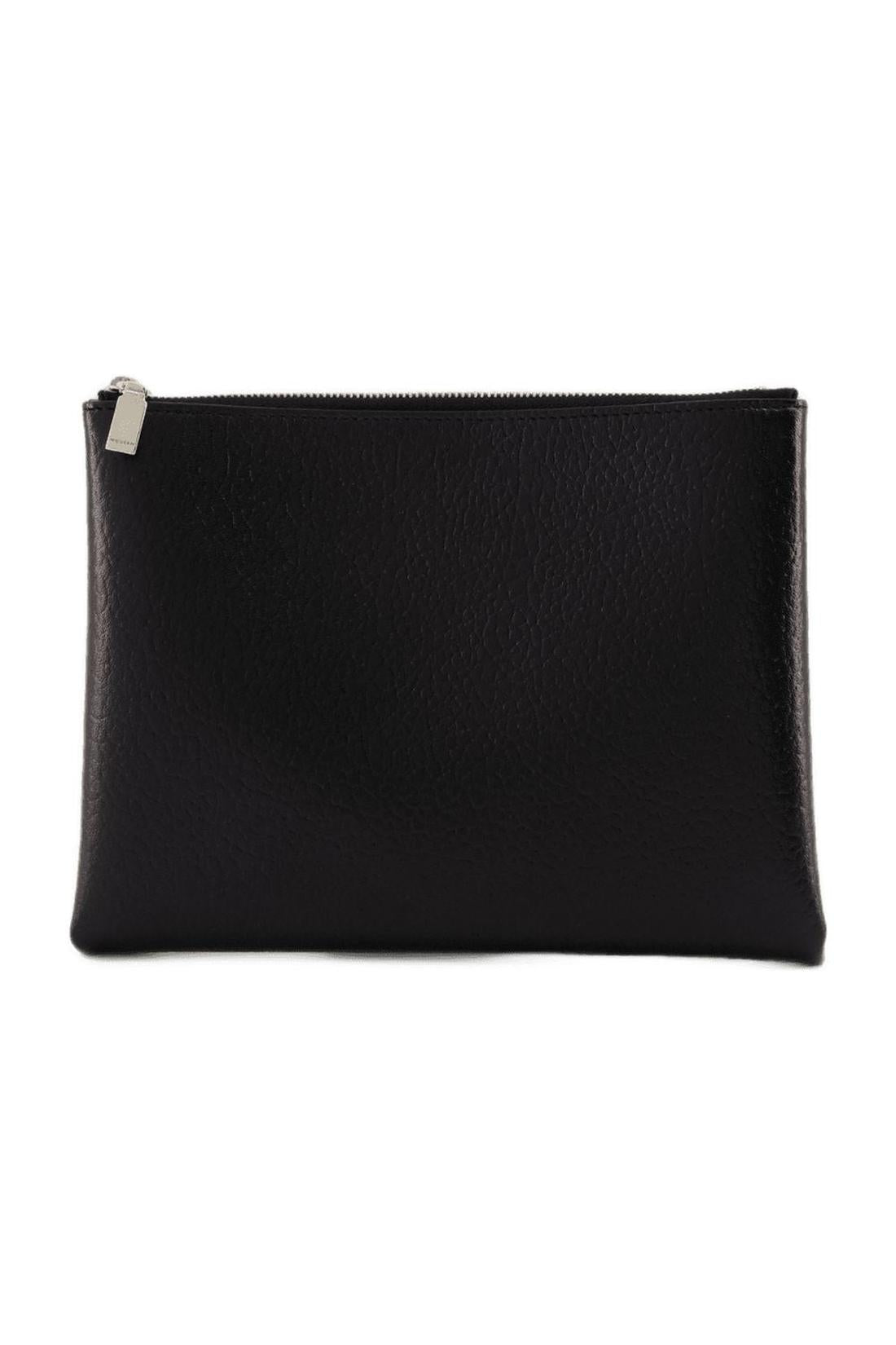 Cross Bar Clutch - Alexander McQueen - Leder - Schwarz/Silber