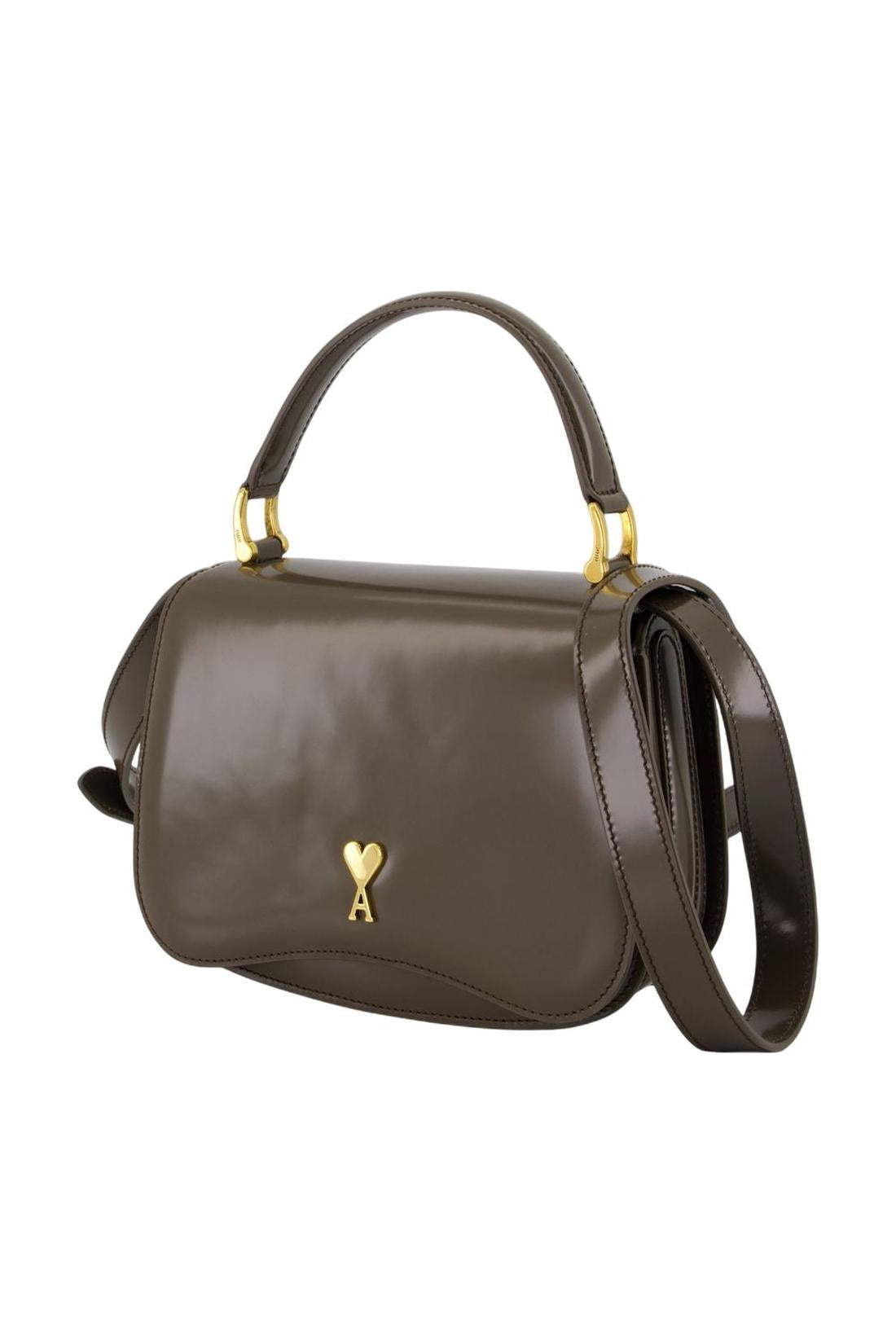 Handtasche Paris Paris - AMI Paris - Leder - Khaki