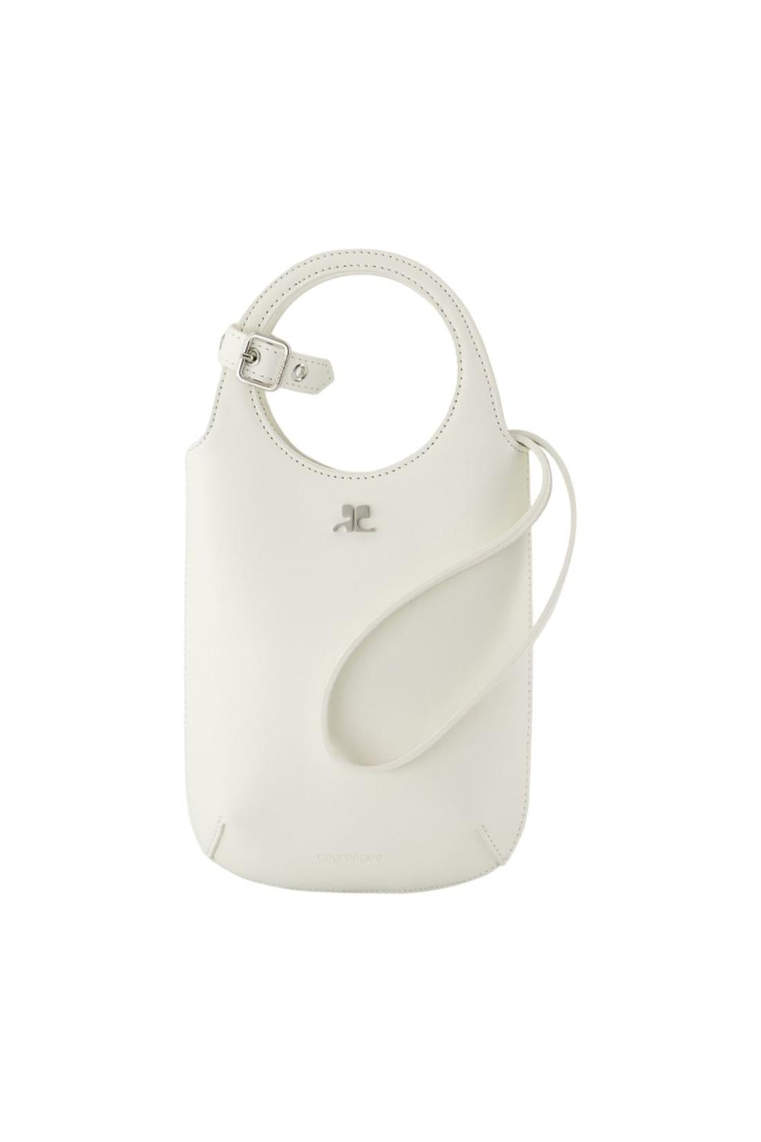 Slim Holy Handtasche - Courreges - Leder - Weiß