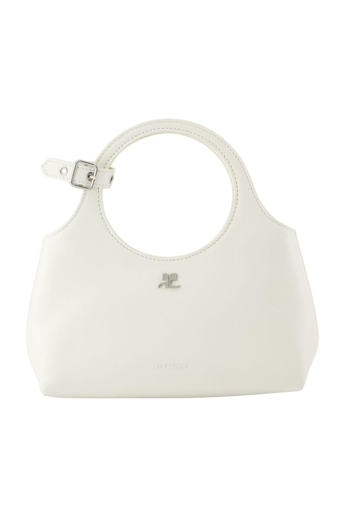 Mini Holy Day Handtasche - Courreges - Leder - Weiß