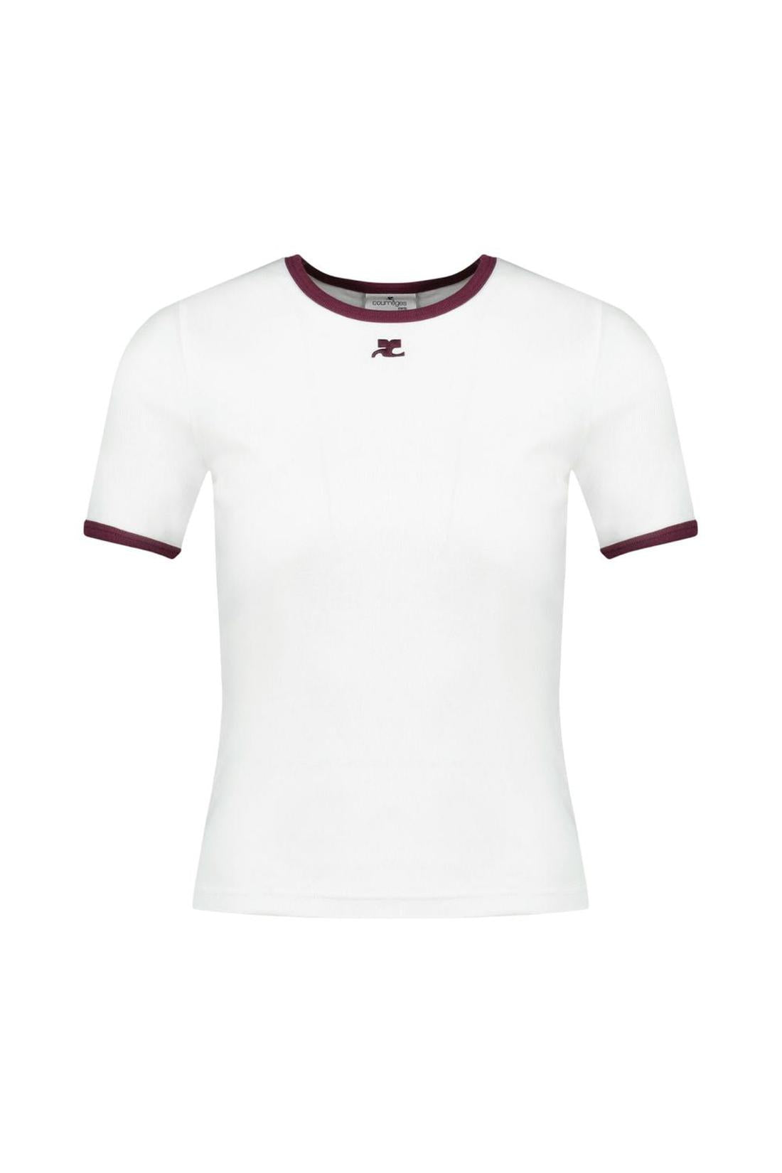 Signature T-Shirt - Courreges - Baumwolle - Weiß