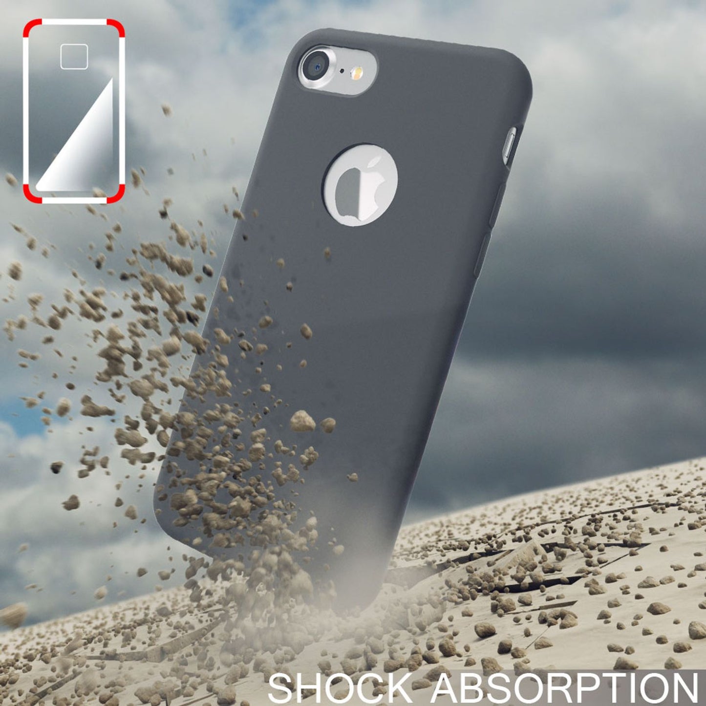 Apple iPhone 7 Liquid Silicone Phone Case by NALIA, Soft Hard Cover Case, Slim