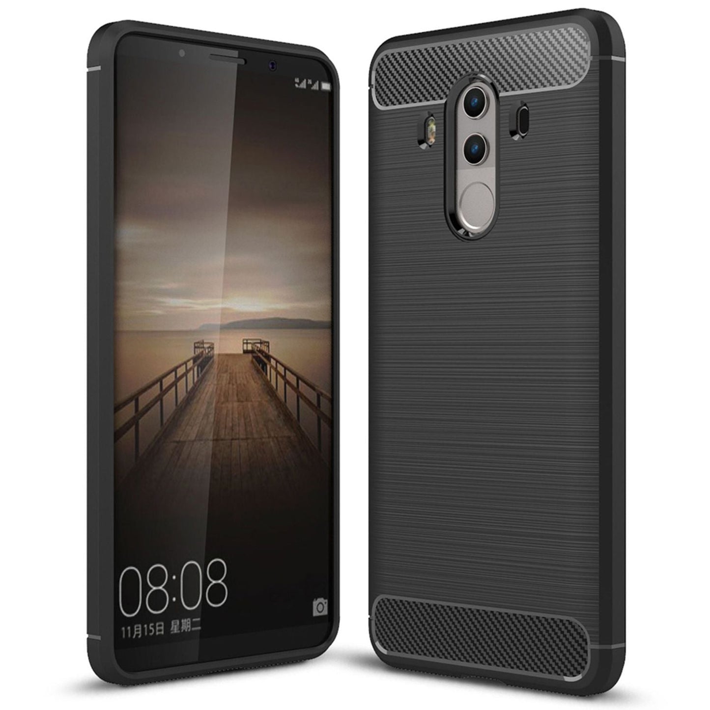 Huawei Mate 10 Pro símahulstur frá NALIA, sílikonhulstur með kolefnisútliti, þunnt