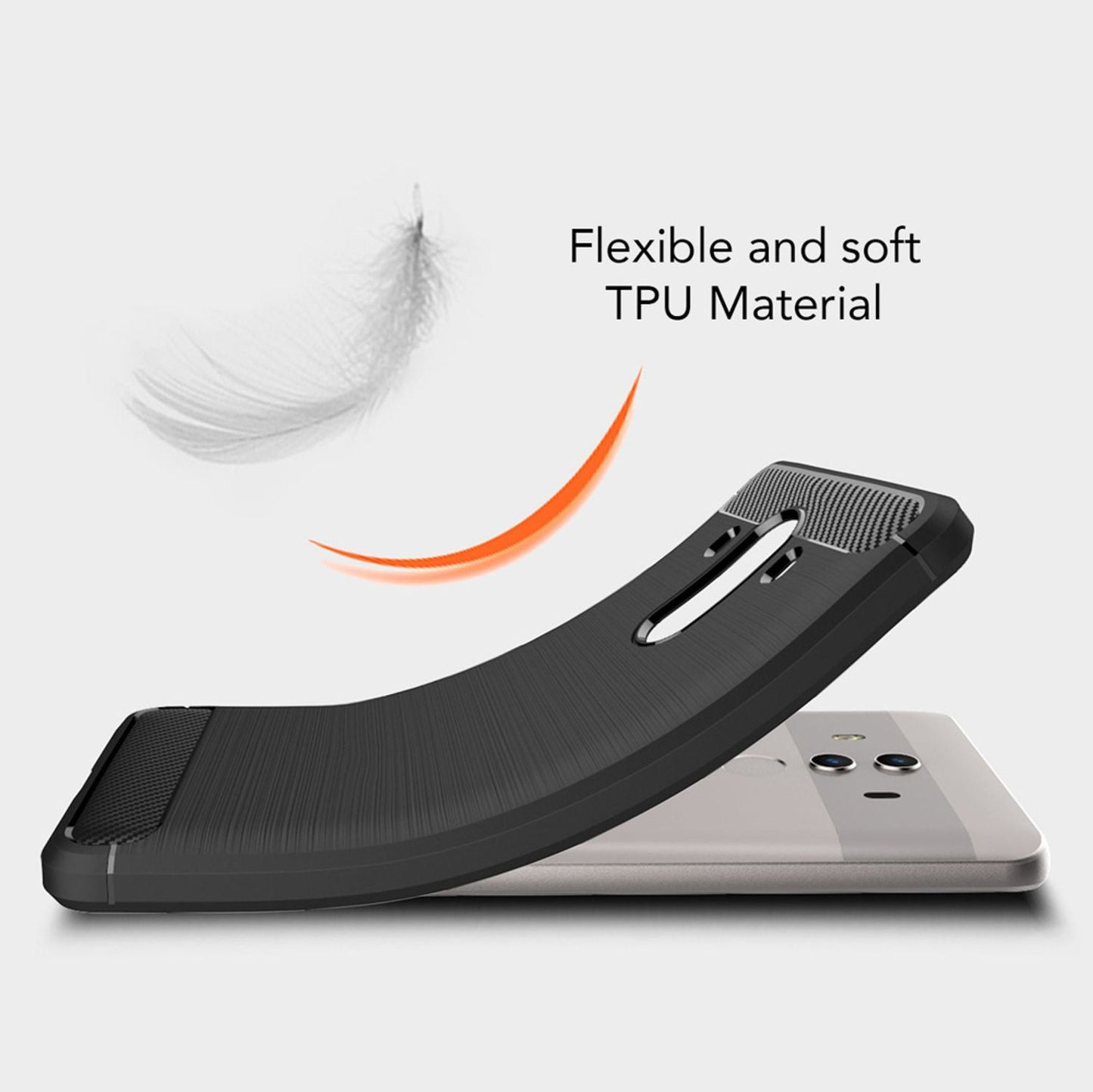 Huawei Mate 10 Pro símahulstur frá NALIA, sílikonhulstur með kolefnisútliti, þunnt