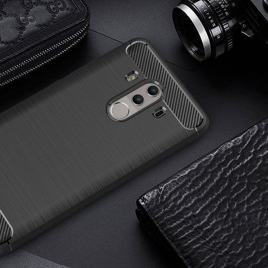 Huawei Mate 10 Pro phone case by NALIA, carbon look silicone case cover, slim