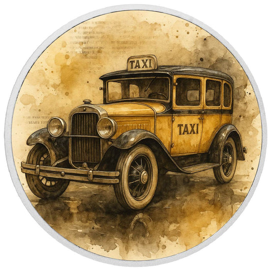 Golden Hail A Vintage Taxi 1oz 9Fine Silver Coloured Coin