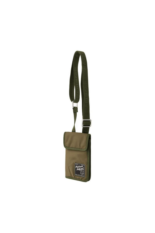 Neck Pouch Schultertasche - Maison Kitsune - Nylon - Khaki