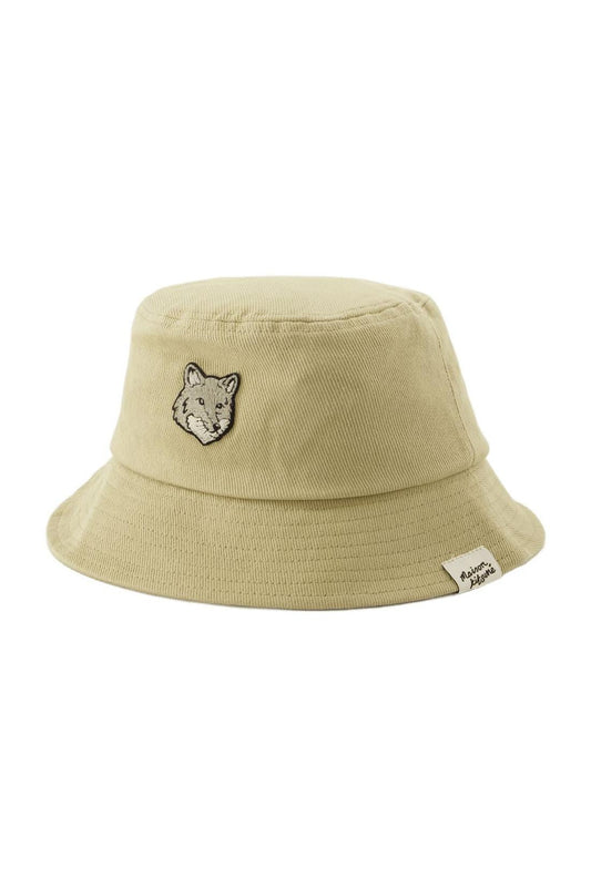 Bob Bold Fox Head - Maison Kitsune - Baumwolle - Beige