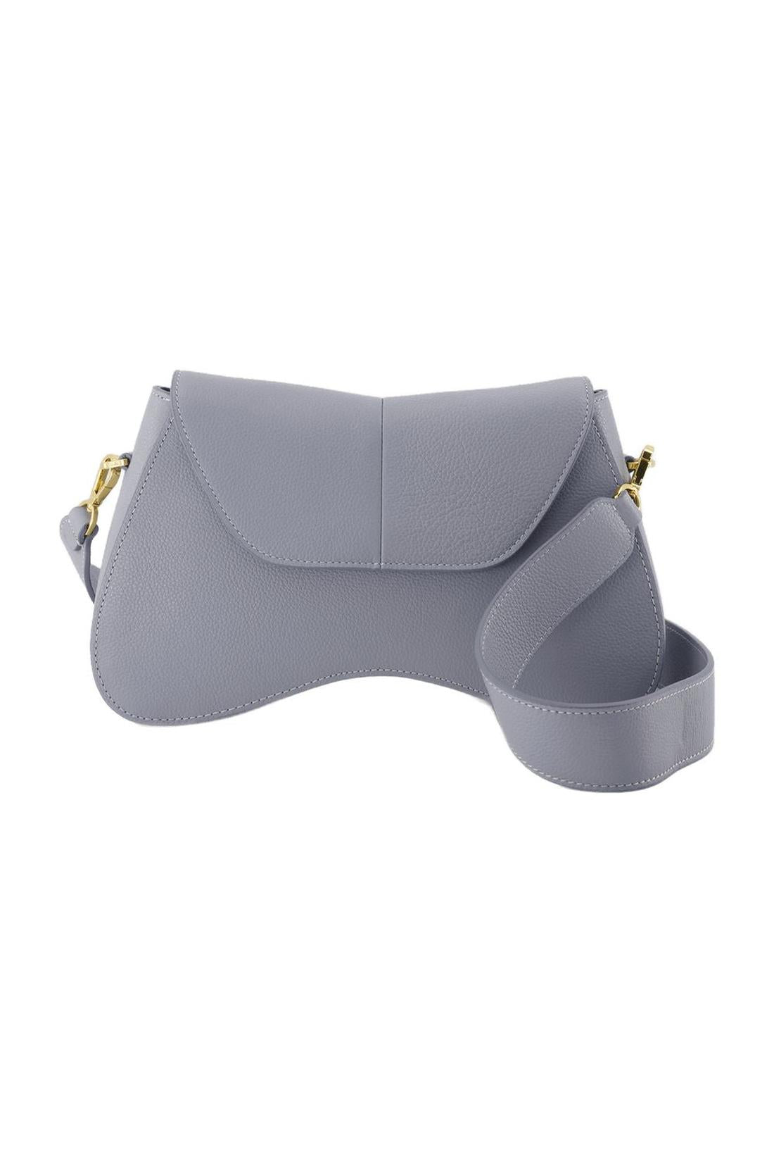 Space Hobo Bag - Elleme - Grey/Blue - Leather