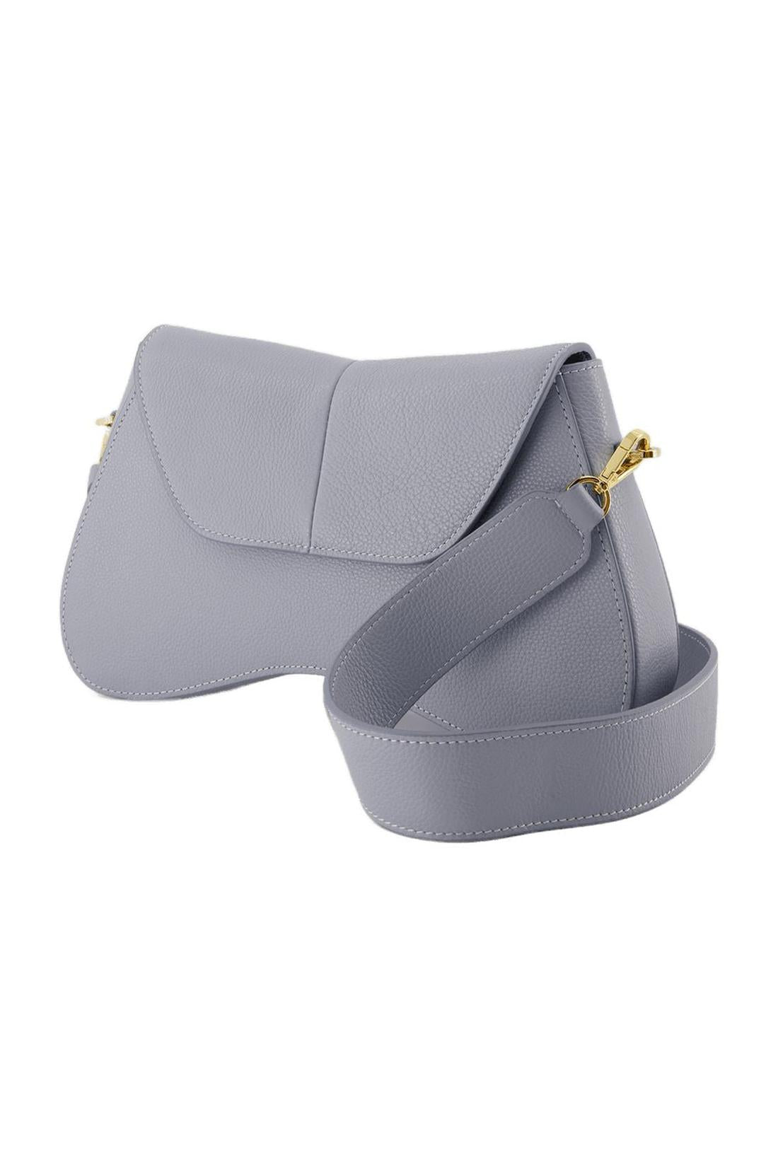 Space Hobo Bag - Elleme - Grey/Blue - Leather