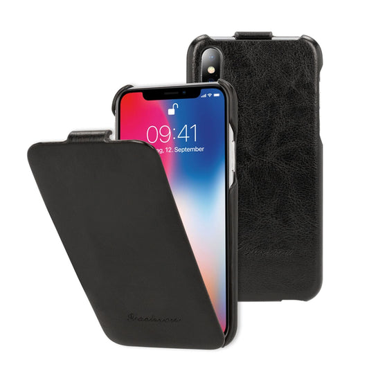 NALIA Flip Case for Apple iPhone X XS, Leather Flip Case, All-Around Protective Cover Case
