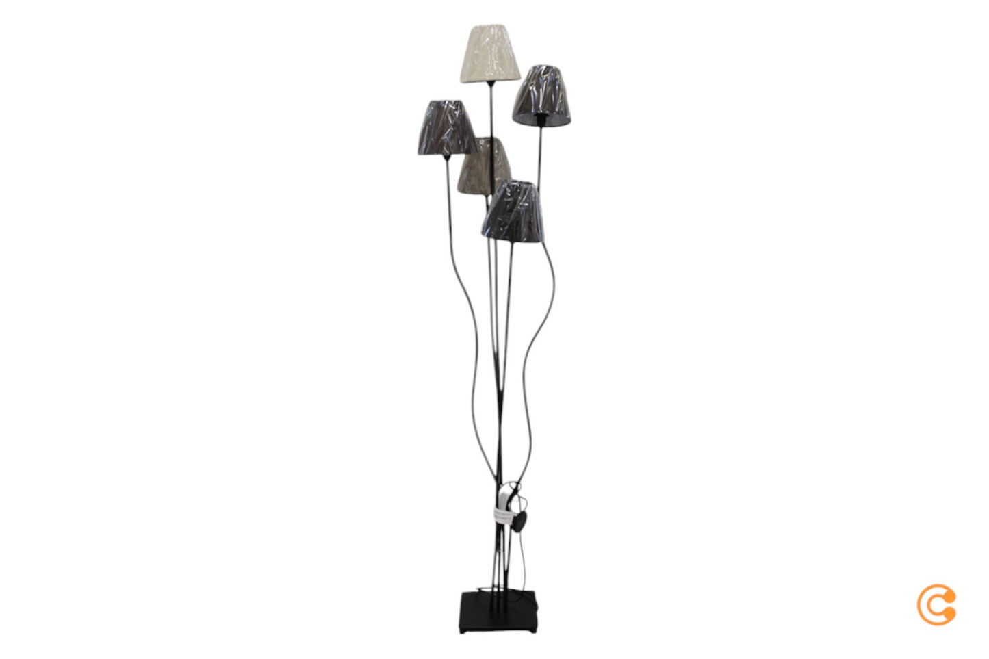 B-flokks Kare Design sveigjanleg Mocca LED gólflampi, 163 cm