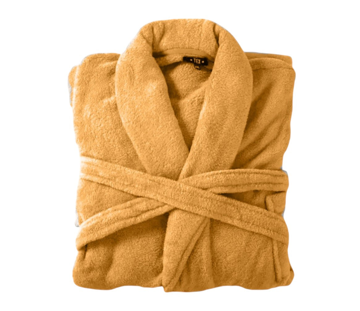 Bademantel flauschig » Saunamantel in Teddy-Plüsch Qualität » leichter/dünner Morgenmantel 100 cm lang » unisex