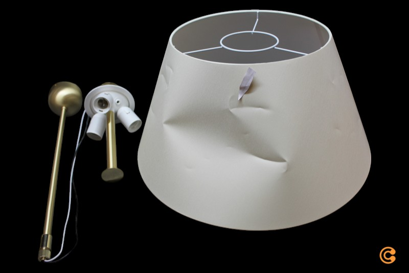 B-grade Hufnagel Royce pendant light, ceiling lamp, E27, cream. SEE TEXT/PHOTO 