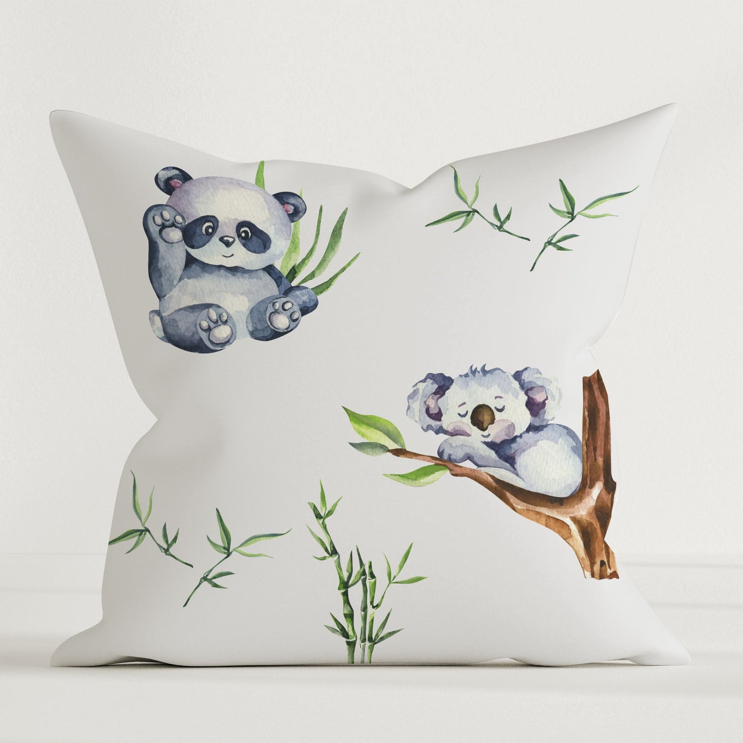 "Koala and Panda" Premium Children's Decorative Pillow