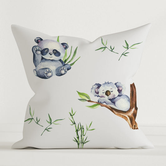 "Koala and Panda" Premium Children's Decorative Pillow