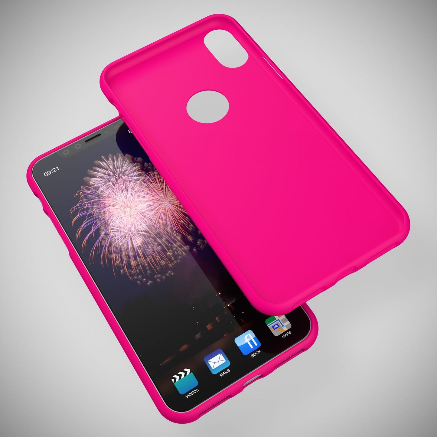 NALIA Neon Hülle für Apple iPhone X XS, Slim Silikon Schutz Cover Bumper Case