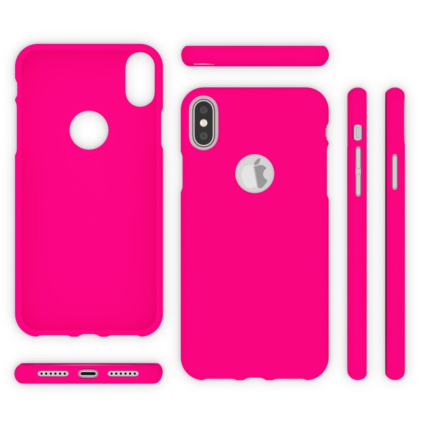 NALIA Neon Hülle für Apple iPhone X XS, Slim Silikon Schutz Cover Bumper Case