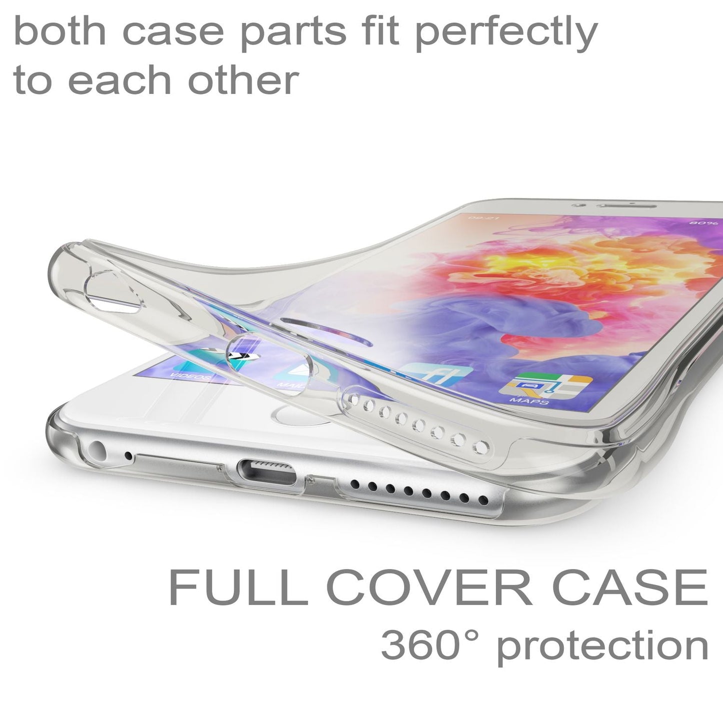 Apple iPhone 6 Plus 6S Plus 360 gráðu símahulstur frá NALIA, heilhlífandi hulstur