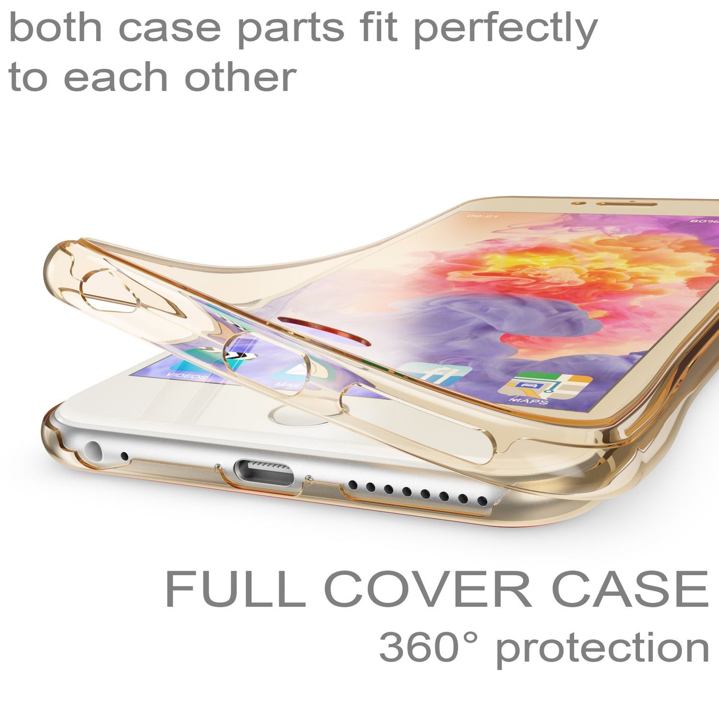 Apple iPhone 6 Plus 6S Plus 360 gráðu símahulstur frá NALIA, heilhlífandi hulstur