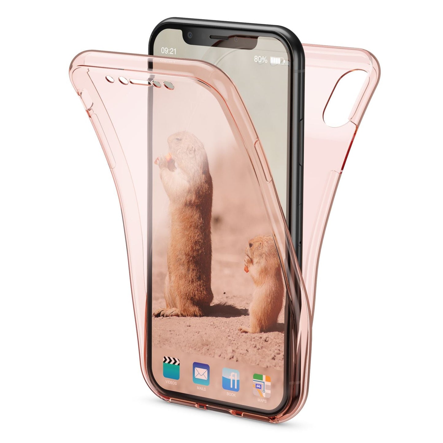 NALIA 360 Grad Hülle für Apple iPhone X XS, Full Cover Rundum Handy Schutz Case