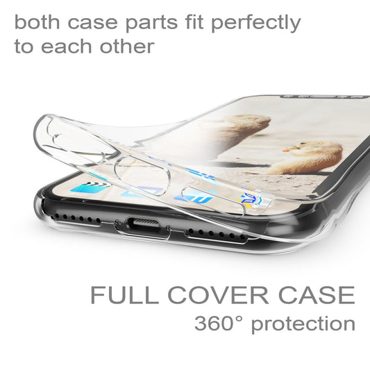 NALIA 360 Grad Hülle für Apple iPhone X XS, Full Cover Rundum Handy Schutz Case