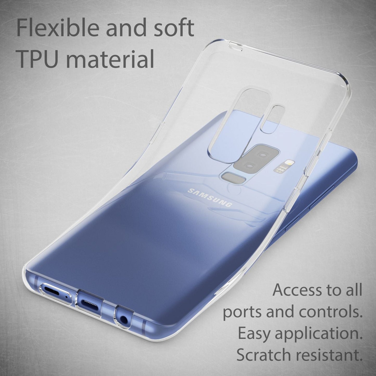 Samsung Galaxy S9 Plus hulstur frá NALIA, þunnt hlífðarhulstur fyrir sílikon