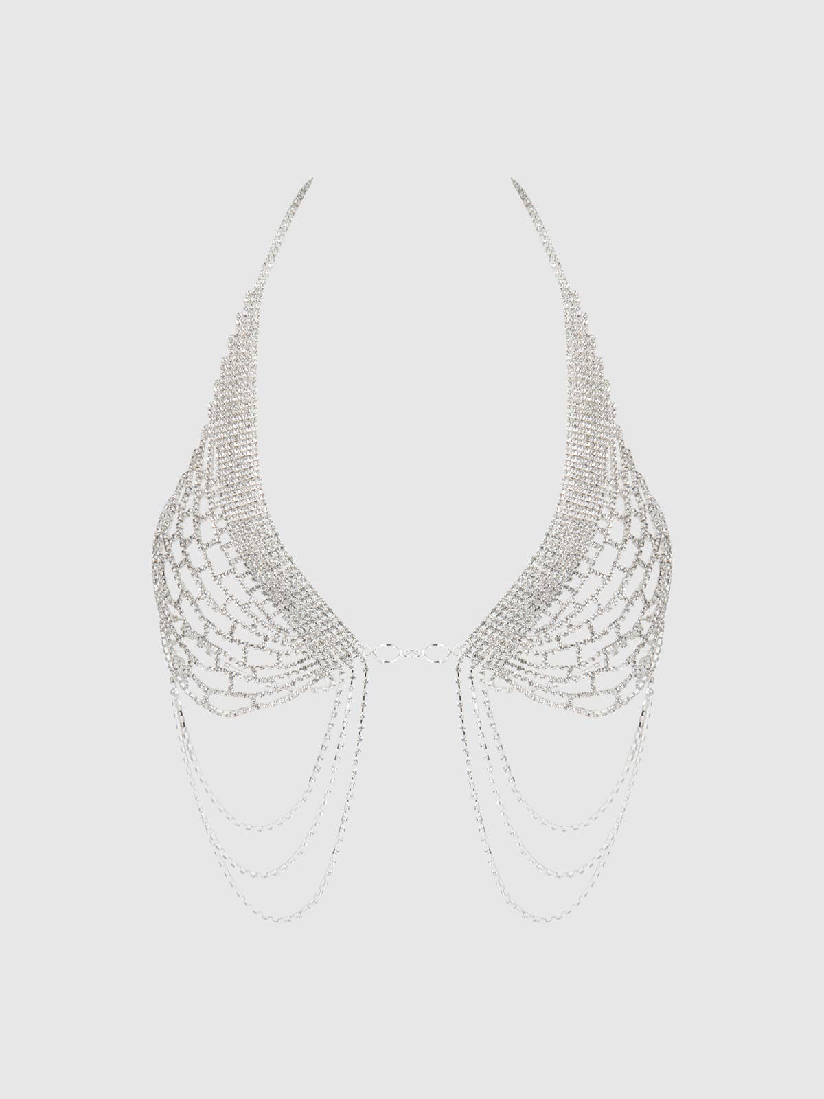 Open Front Rhinestone Top