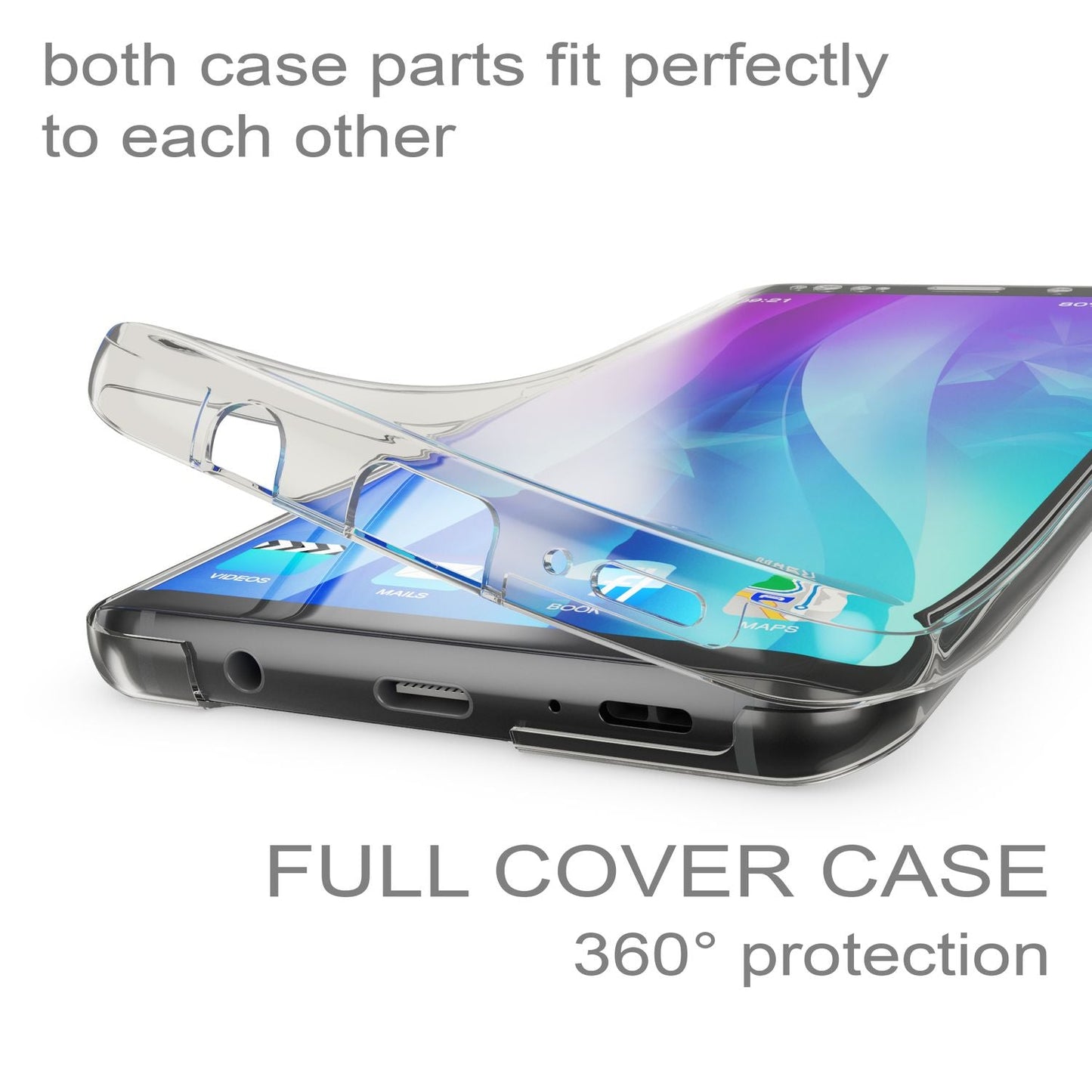 Samsung Galaxy S9 Plus 360 Degree Phone Case by NALIA, Full Cover Front and Back