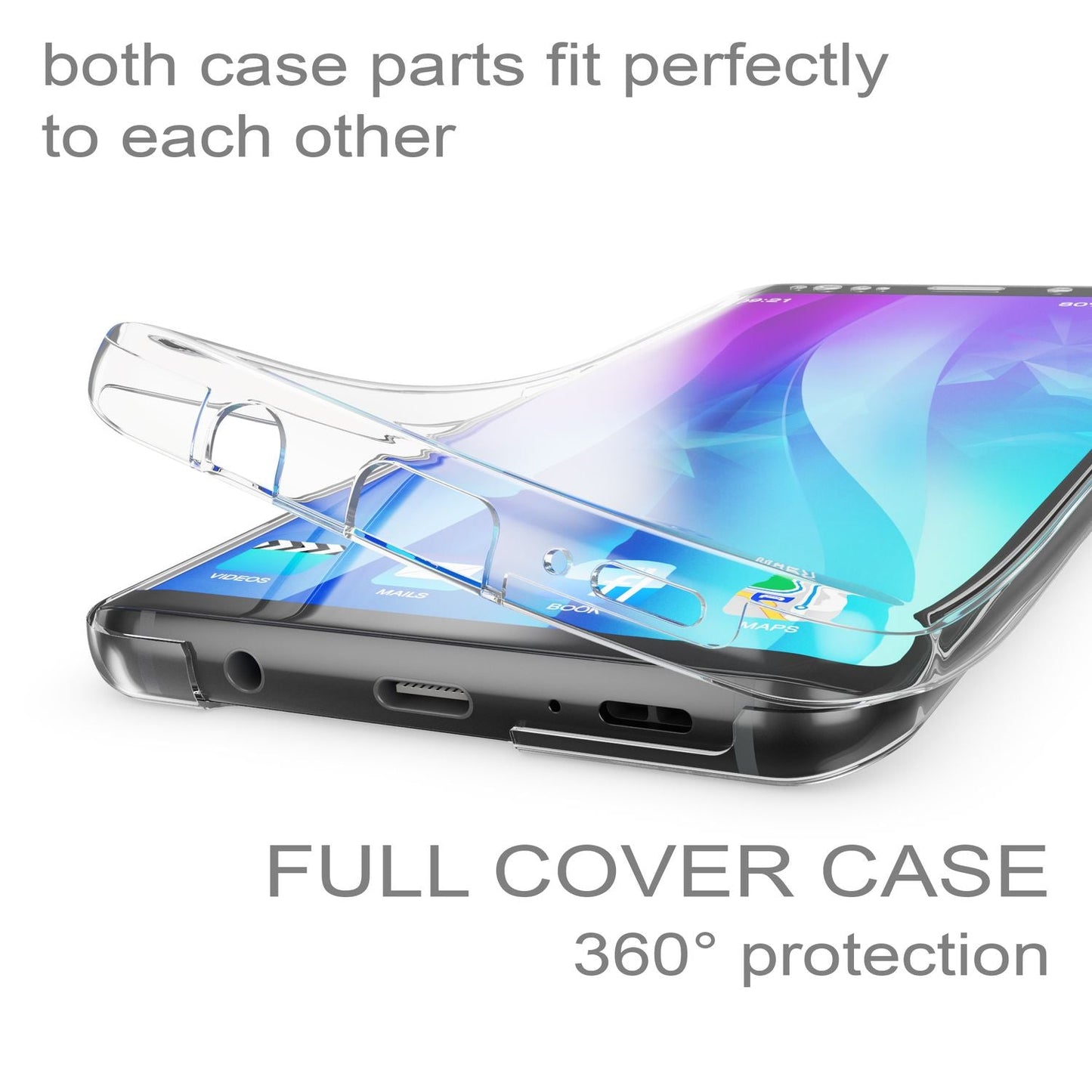 Samsung Galaxy S9 Plus 360 Degree Phone Case by NALIA, Full Cover Front and Back