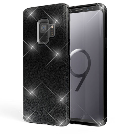 Samsung Galaxy S9 hulstur frá NALIA, glitrandi þunnt hulstur fyrir hlífðarhlíf
