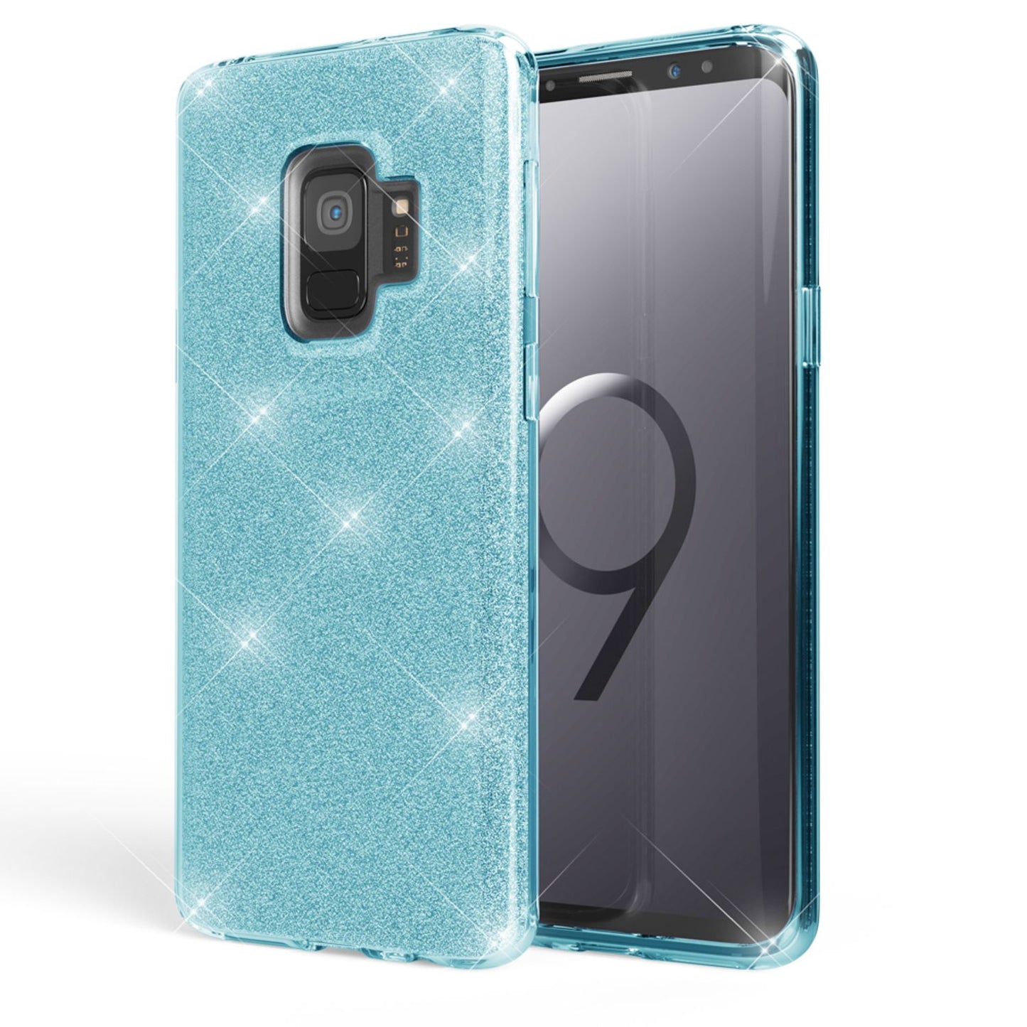Samsung Galaxy S9 hulstur frá NALIA, glitrandi þunnt hulstur fyrir hlífðarhlíf