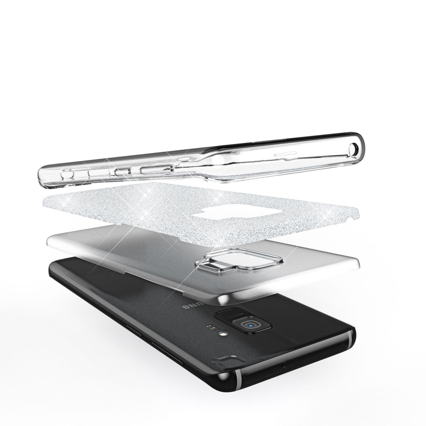 Samsung Galaxy S9 hulstur frá NALIA, glitrandi þunnt hulstur fyrir hlífðarhlíf