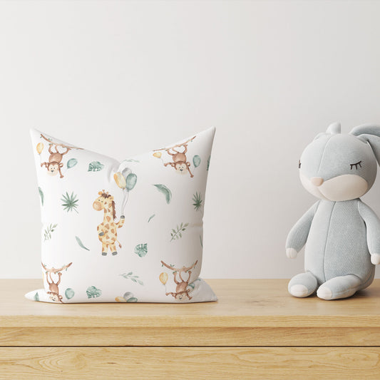 "Affe Giraffe" Premium Kinder Dekokissen