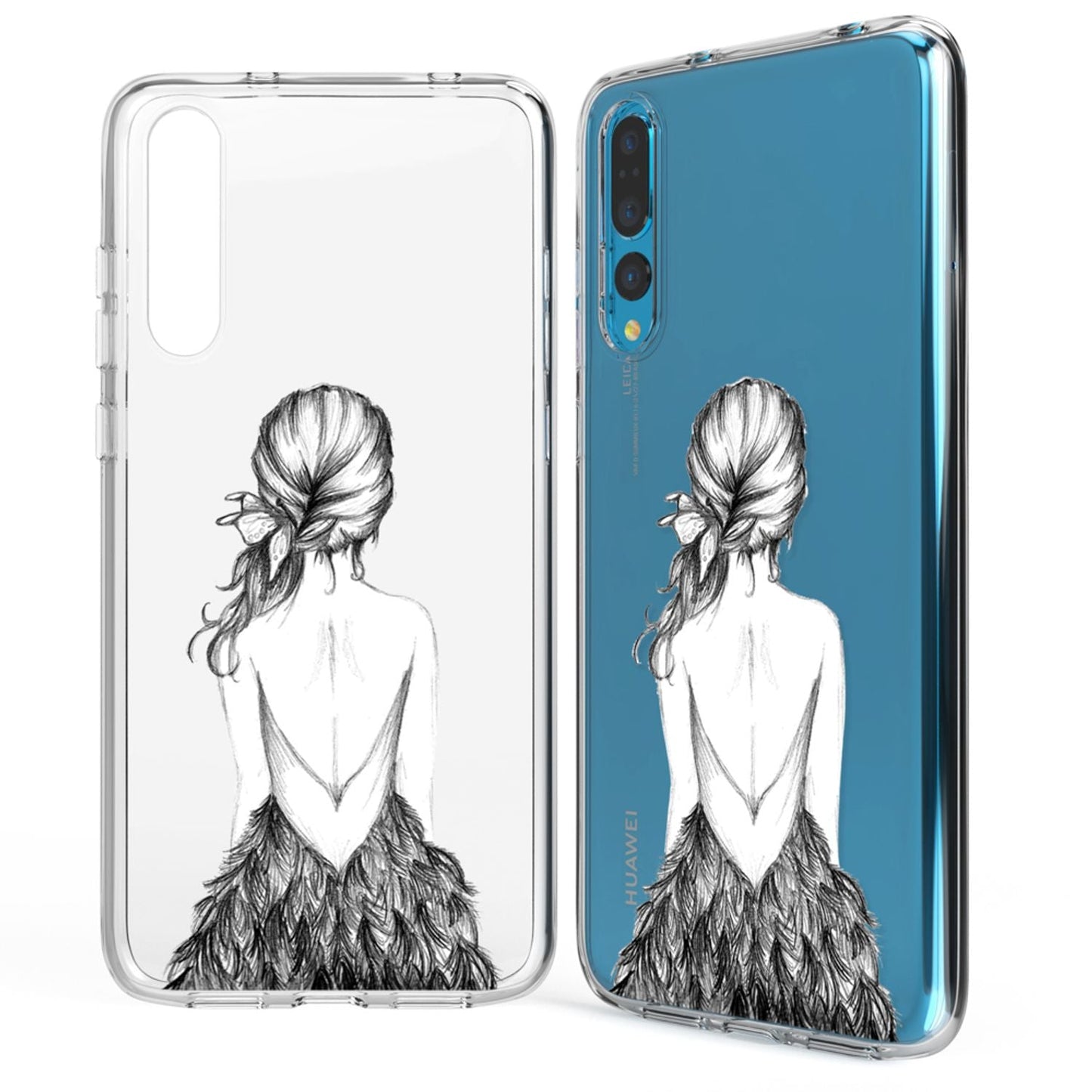 Huawei P20 Pro hulstur frá NALIA, þunnt sílikonmynstrað hlífðarhulstur