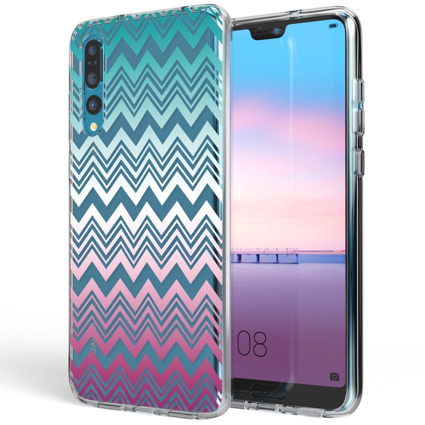 Huawei P20 Pro hulstur frá NALIA, þunnt sílikonmynstrað hlífðarhulstur