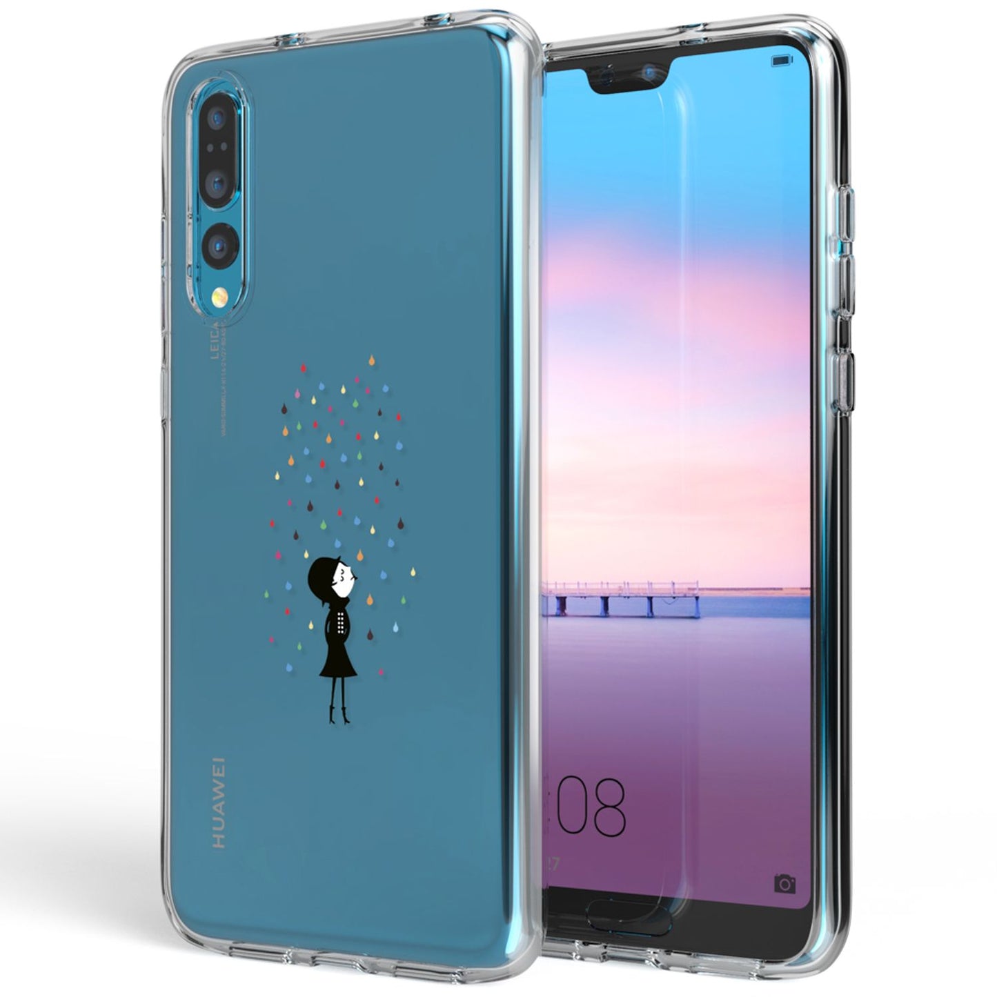 Huawei P20 Pro hulstur frá NALIA, þunnt sílikonmynstrað hlífðarhulstur