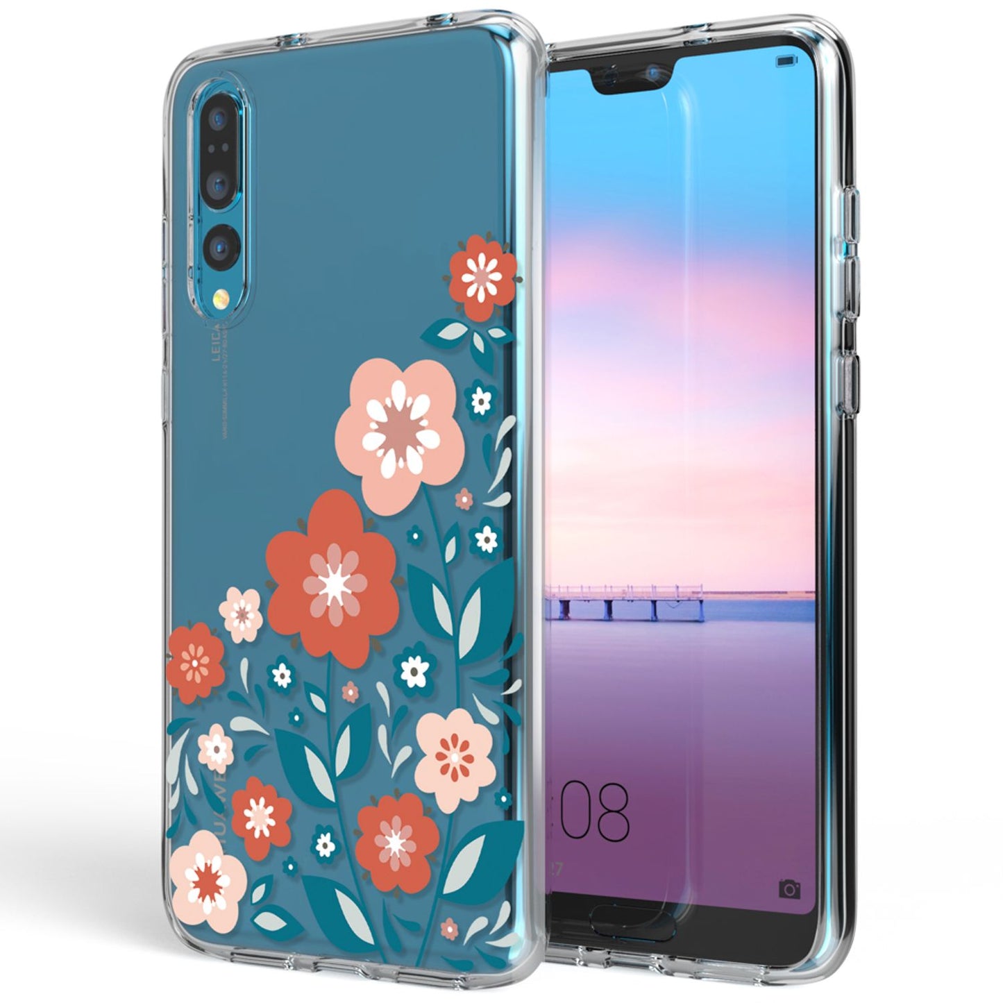 Huawei P20 Pro hulstur frá NALIA, þunnt sílikonmynstrað hlífðarhulstur