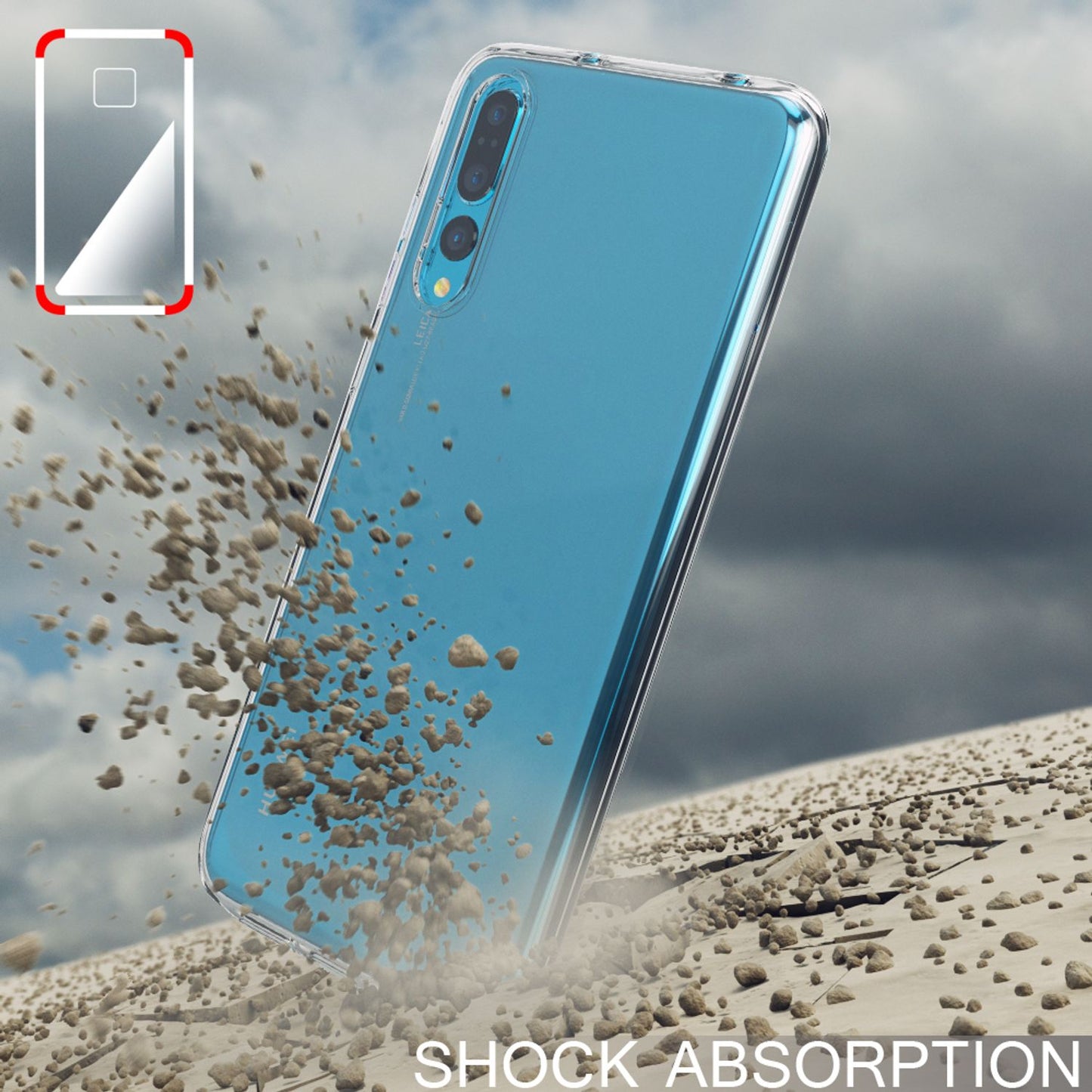 Huawei P20 Pro hulstur frá NALIA, þunnt sílikonmynstrað hlífðarhulstur