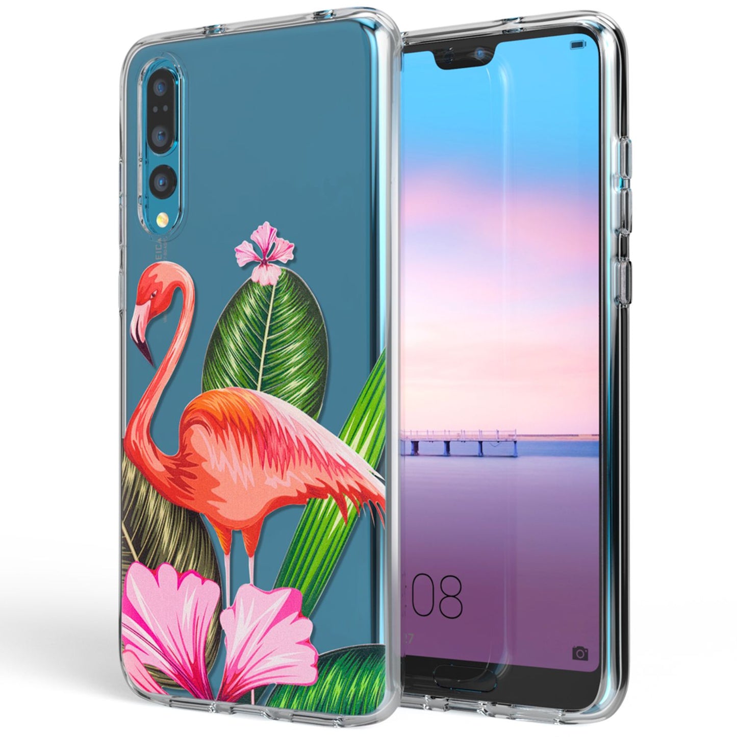 Huawei P20 Pro hulstur frá NALIA, þunnt sílikonmynstrað hlífðarhulstur