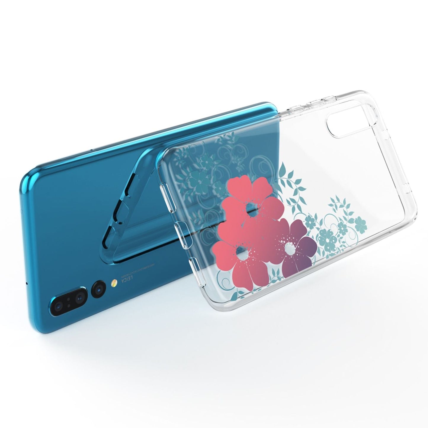 Huawei P20 Pro hulstur frá NALIA, þunnt sílikonmynstrað hlífðarhulstur