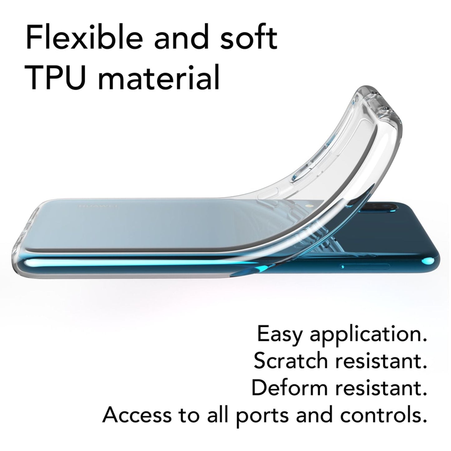 Huawei P20 Pro hulstur frá NALIA, þunnt sílikonmynstrað hlífðarhulstur