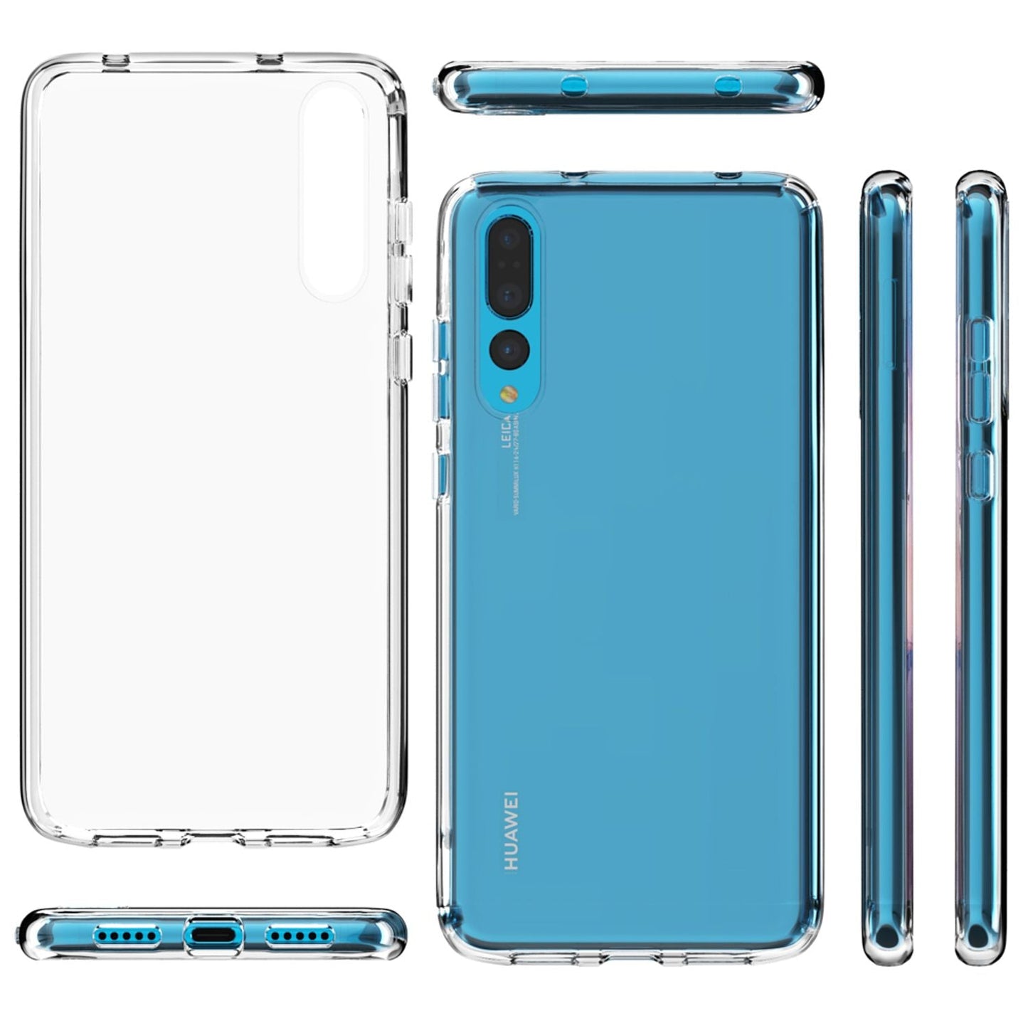 Huawei P20 Pro hulstur frá NALIA, þunnt sílikonmynstrað hlífðarhulstur