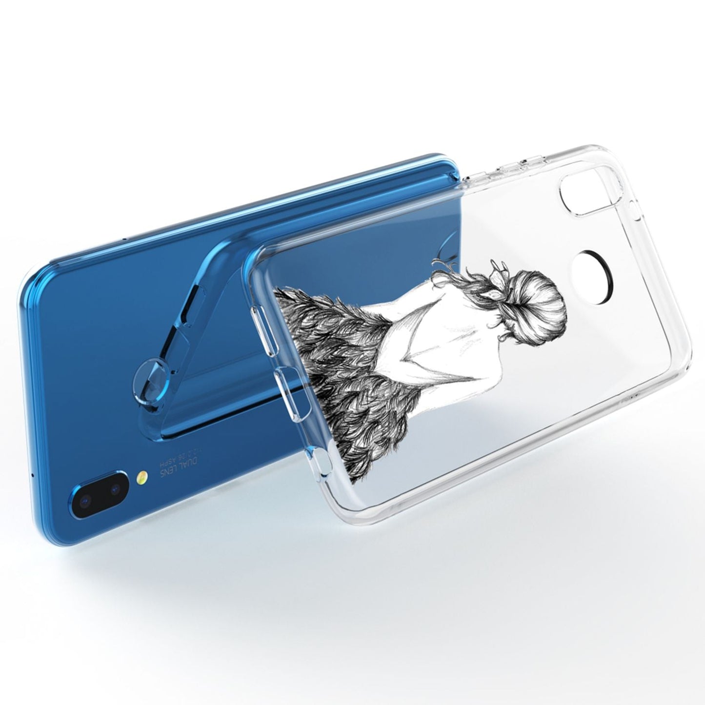 Huawei P20 Lite hulstur frá NALIA, þunnt sílikonhlífðarhulstur