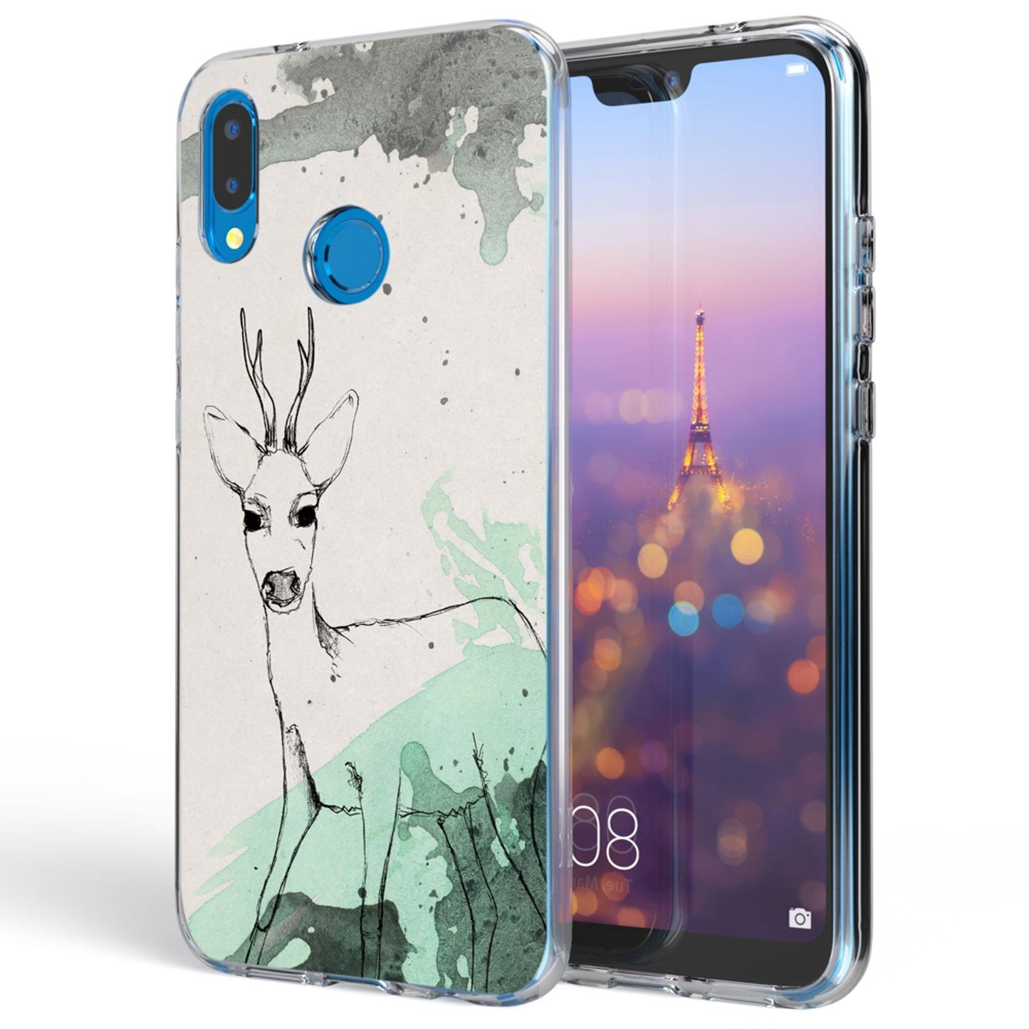 Huawei P20 Lite hulstur frá NALIA, þunnt sílikonhlífðarhulstur