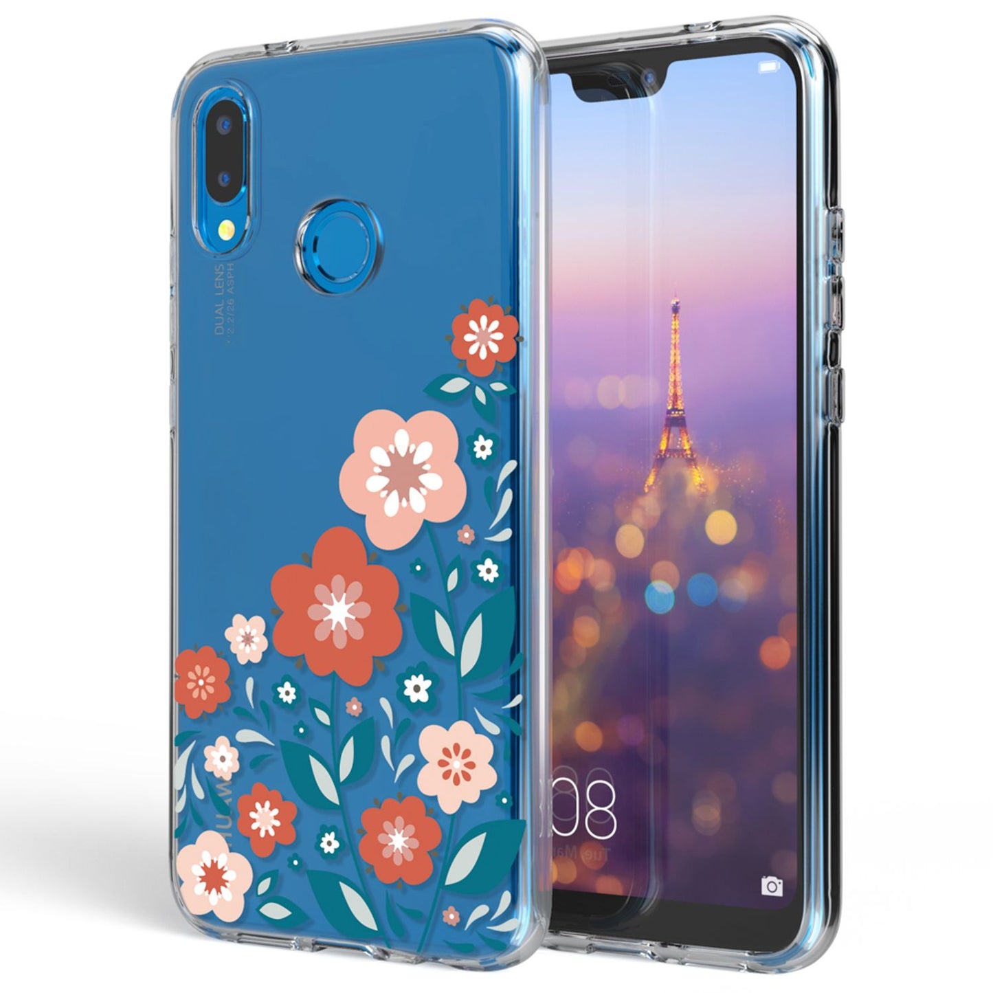 Huawei P20 Lite hulstur frá NALIA, þunnt sílikonhlífðarhulstur