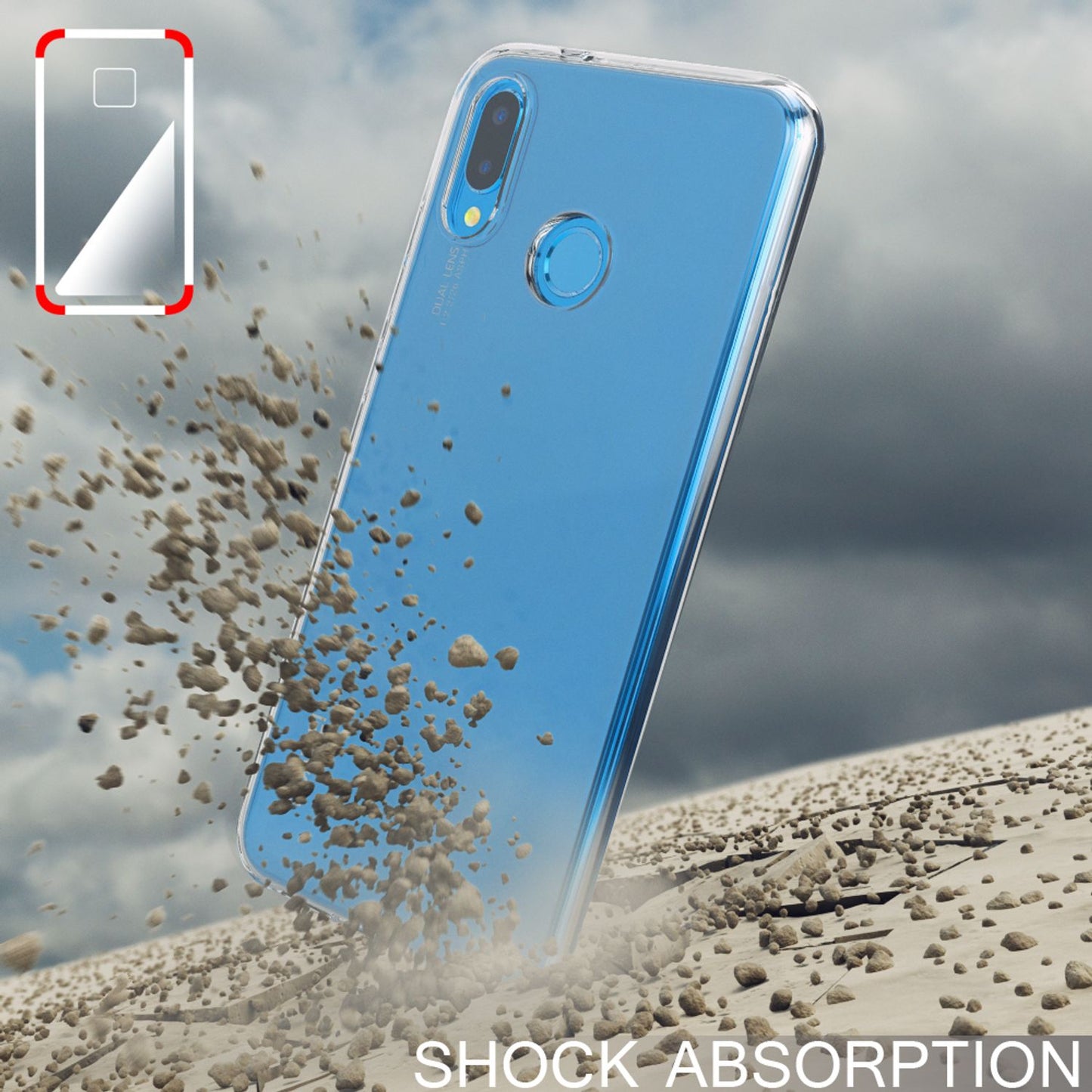 Huawei P20 Lite hulstur frá NALIA, þunnt sílikonhlífðarhulstur