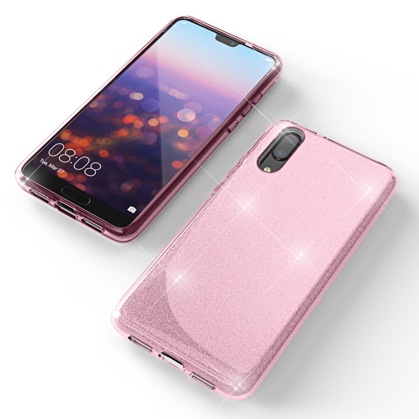 Huawei P20 símahulstur frá NALIA, glitrandi sílikonhulstur, verndandi glitrandi