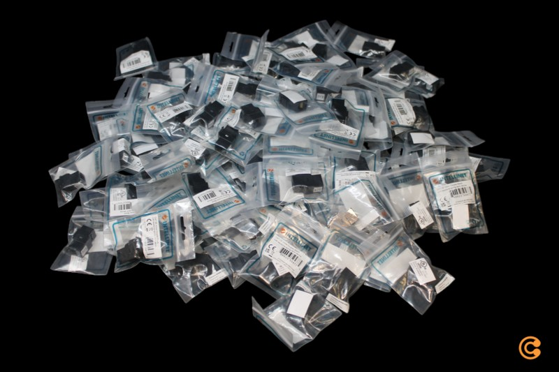 B-grade INT CAT5E inline coupling, Keystone module, 108 pieces